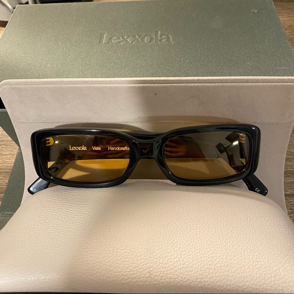 Lexxola Vale Sunglasses in Black/Orange